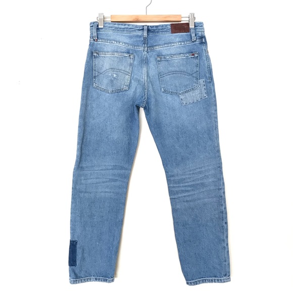 Tommy Hilfiger Lana Straight Cropped Patchwork Distressed Jean - Picture 7 of 16